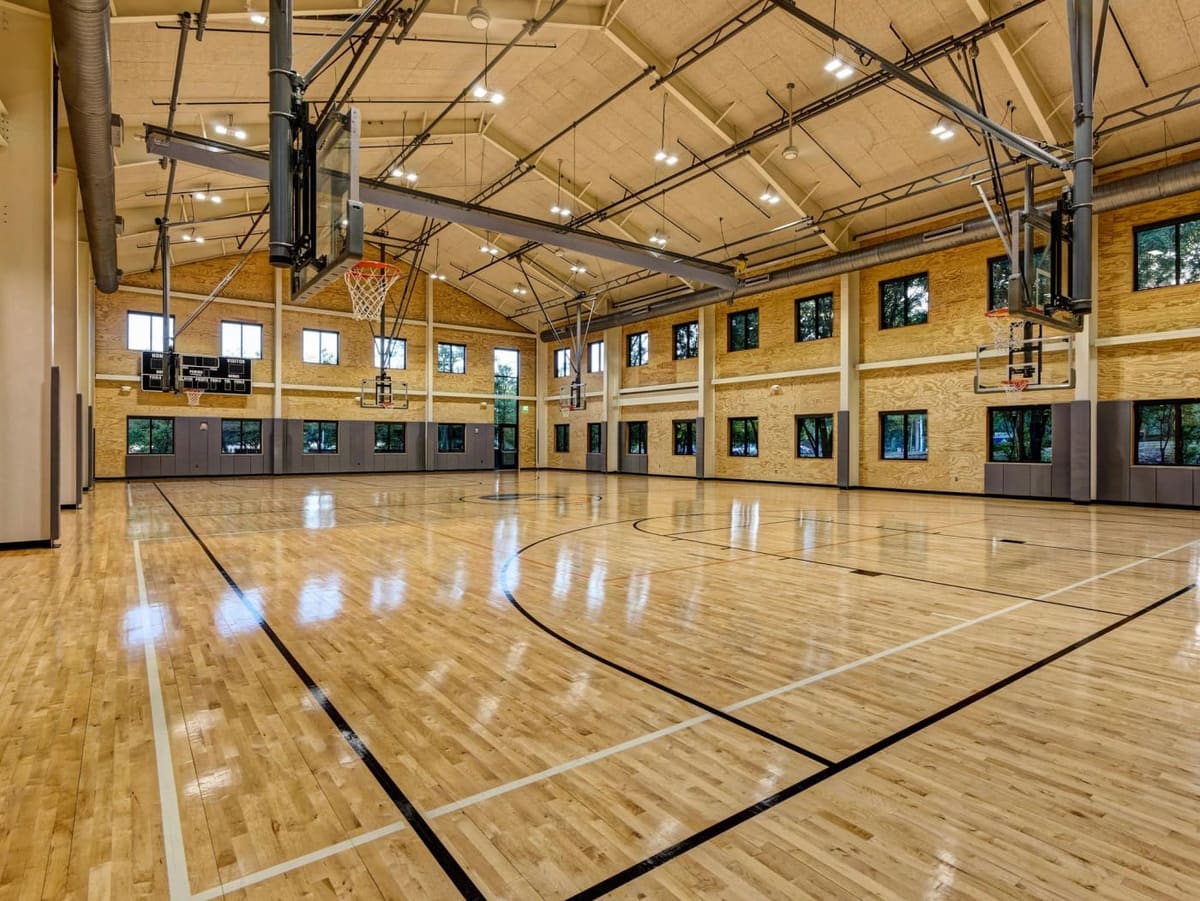 R4 Gym hosts open play volleyball sessions on an amazing court