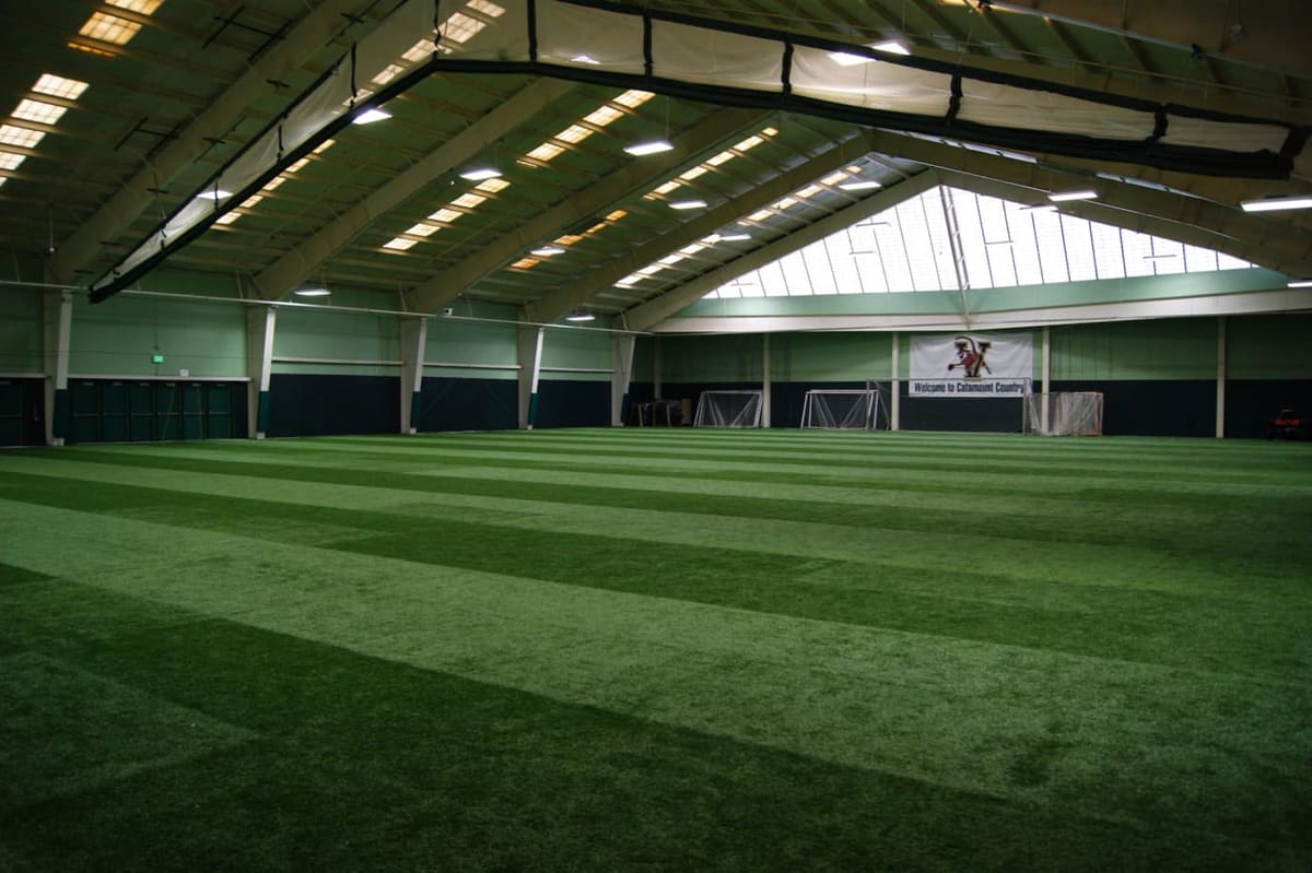 UVM has an indoor turf field that hosts excellent indoor pickup soccer games through the GoodRec app