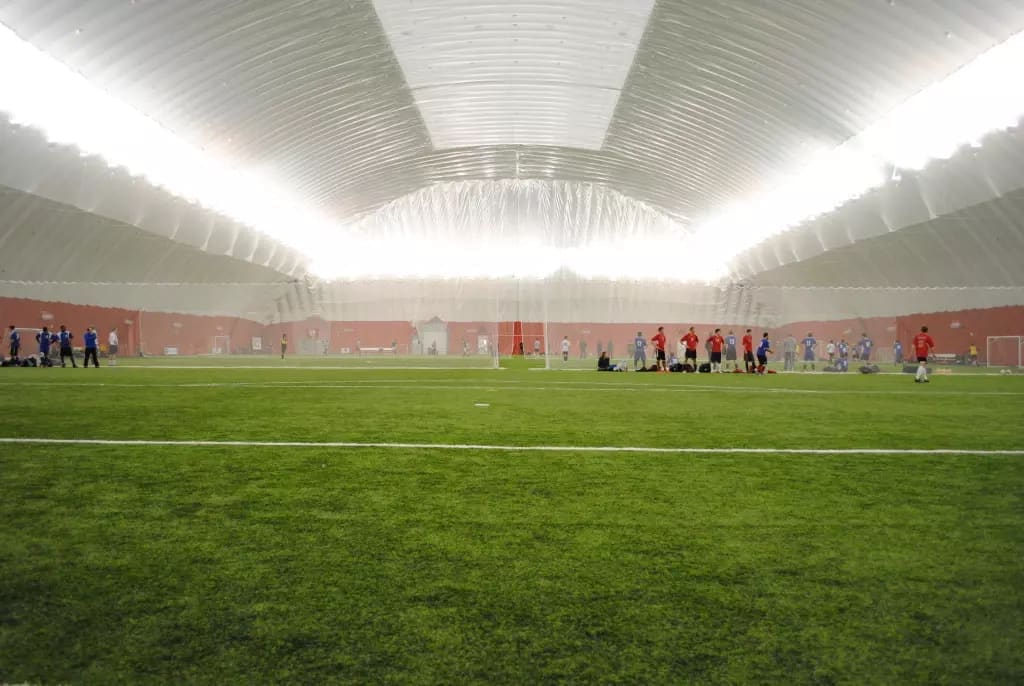 Redeemer University's large indoor sports complex hosts great pickup soccer games in Hamilton