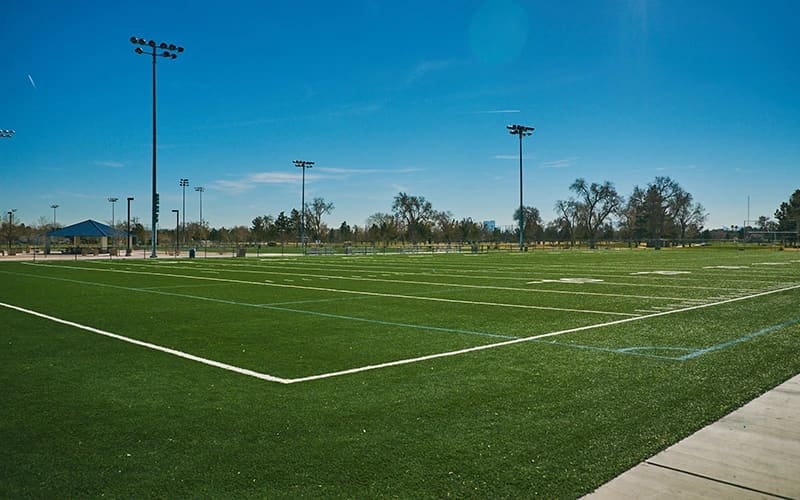 Ed Fountain Park has multiple turf fields for pickup soccer